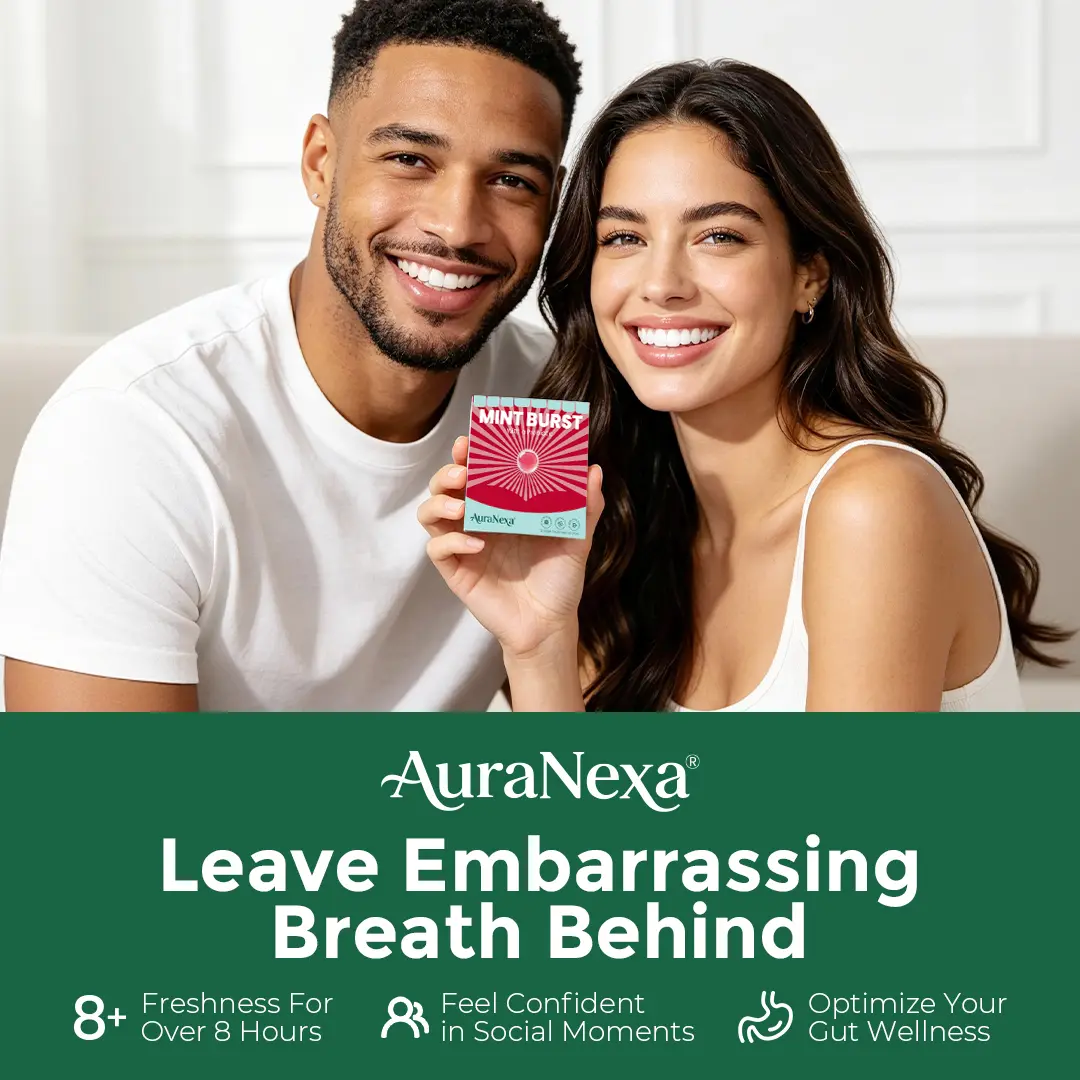 AuraNexa Edible Perfume Candy Watermelon Mint | 0 Sugar & 0 Calories | 8H+ Long Lasting Fresh Breath | 3X Cooling Mint Burst | Multi-Probiotics for Gut Balance & Root-Cause Odor Elimination | The Ultimate Kissing Hack for Couples