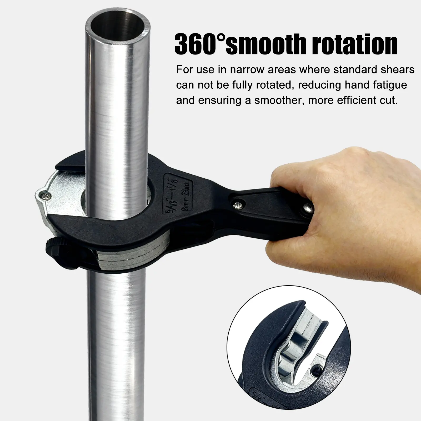 Upgraded 2026 Ratcheting Tube Cutter |2-in-1 CompactTool for Copper &PVC Pipes (5/16" to1-1/8")|One-HandedOperation with Spare Blade Storage | Professional Plumbing& DIY Tool