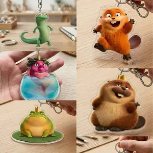 Hoppers Movie Character Keychian, Hoppers Bag Charms, Funny Lizards, Mabel, Loaf Meme keychian, Trending Keychian Gift For Fan