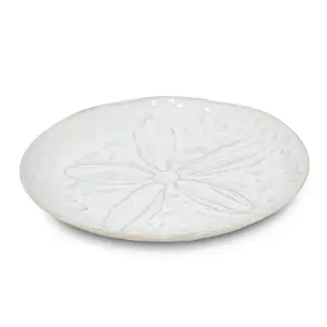 Simon Pearce Burlington Side Sand Dollar Plate - Cloud