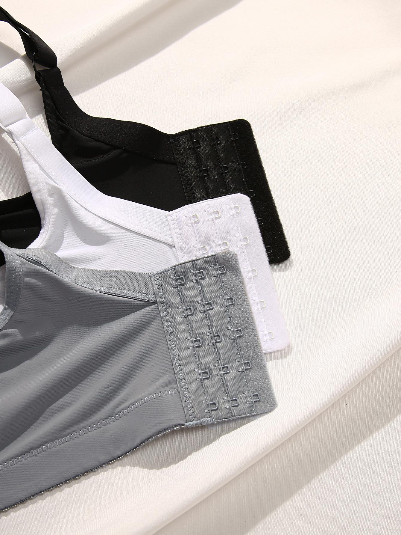 Mimilemon 3-Piece Elegant Lace Push-Up Bra Set with Breathable Non-Removable Pads Solid Color Contrast Lace Details Underwire Support for Women's Everyday Wear Fabric Womenswear Essential Style Basic White+Pink+Grey Push-Up Lace Bra comfort lift strap Mimilemon 3-Piece Elegant Lace Push-Up Bra Set with Breathable Non-Removable Pads Solid Color Contrast Lace Details Underwire Support for Women's Everyday Wear Fabric Womenswear Essential Style Basic White+Pink+Grey Push-Up Lace Bra comfort lift strap