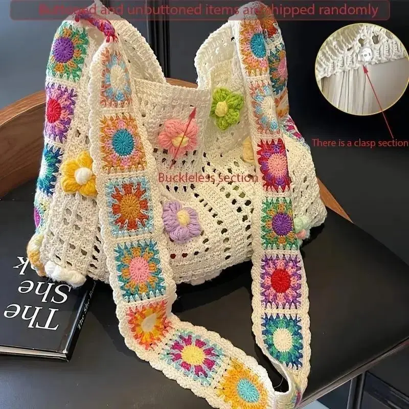 Boho Floral Patchwork Crossbody Bag for Women Vintage Color Block Messenger Shoulder Tote Bag Lightweight Fabric Everyday Handbag for Travel Campus Shopping Casual Streetwear Daily beach outfits summervibes,summerwins, Crossbody Bags For Women, Adjustable