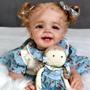 22 inches 55 cm Soft Reborn Doll Handmade Fashion Doll Companion Toy with Beautiful Clothes and Accessories Perfect for Halloween Thanksgiving Christmas Easter Birthday Gift Must Have