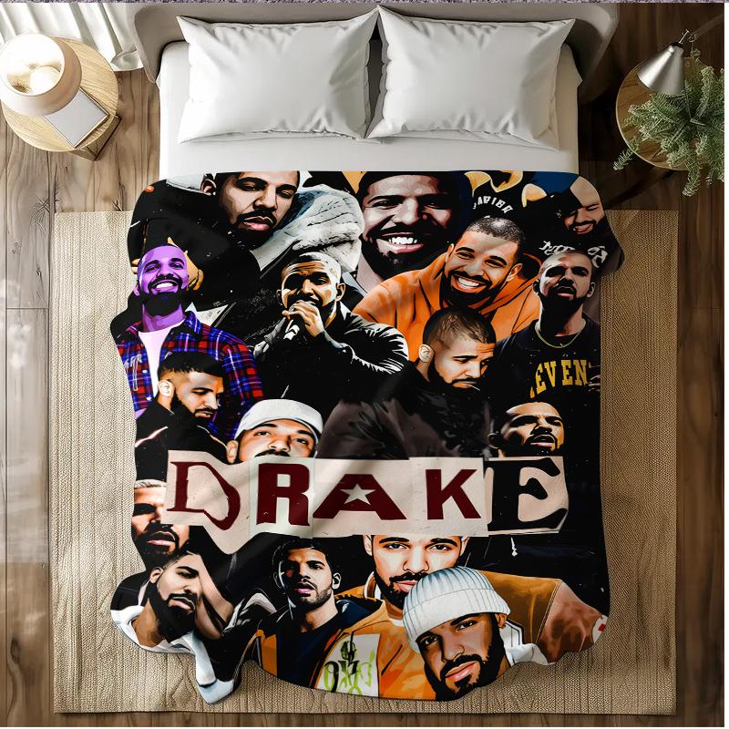 Countdown Sale! Drakes Soft Throw Blanket throw blanket Rapper Singer Album Cover Party Decorations for Bed Sofa Living Room Birthday Holiday Gifts