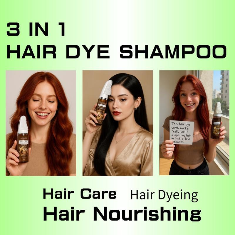 Hair Dye Home Use Dye Comb Integrated Convenient Hair Dye Cream Long-lasting Color No Color Fading Plant Essence No Damage to Hair Ash Brown Ash Blonde Highlights Mild Haircare