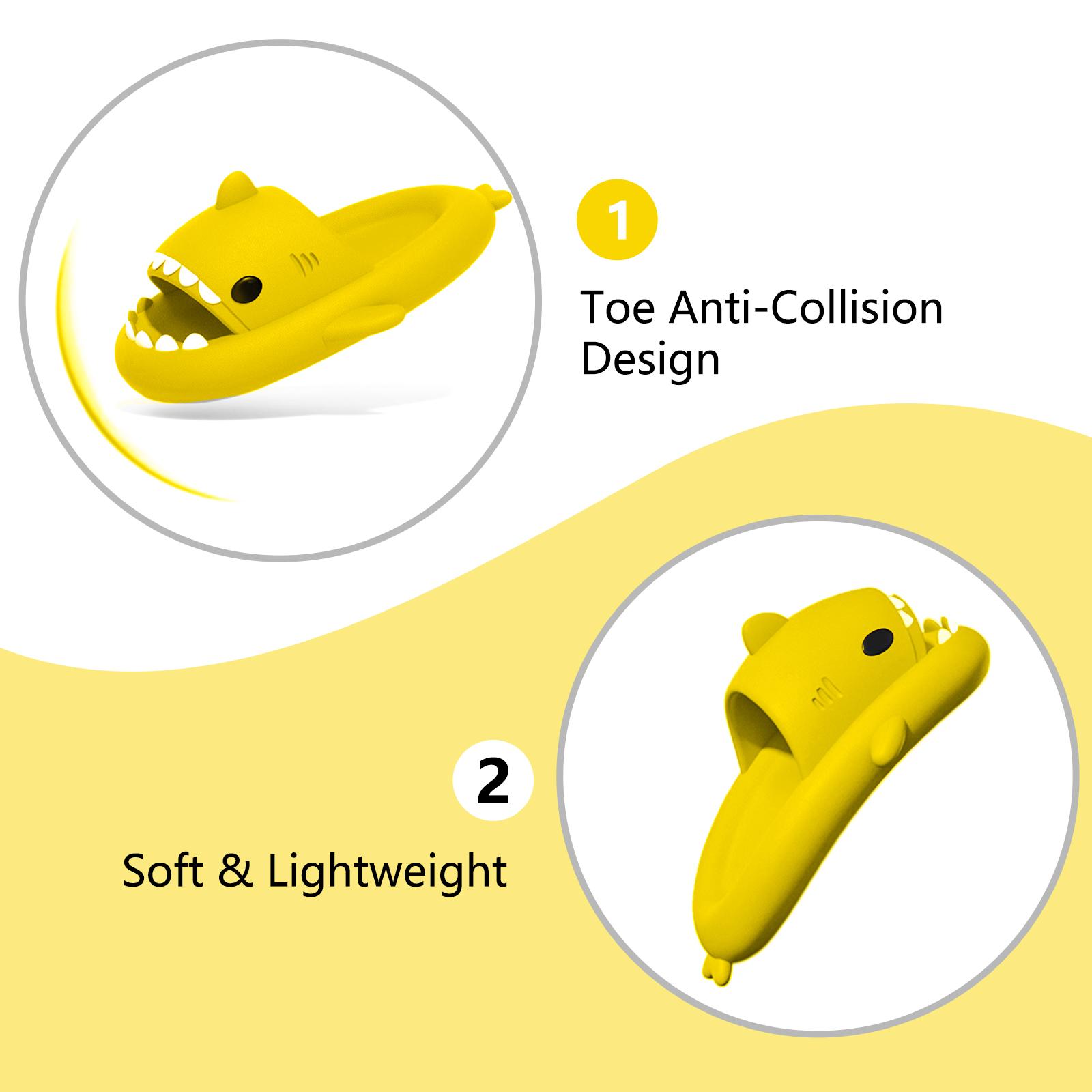 Shark Slides for Women and Men, Cute Shark Slippers Adult Youth Cloudy Summer Soft Lightweight Anti-Slip Thick Sole Beach House Cloud Cushioned Shower Slide Sandals Indoor Outdoor