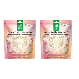 HiPlus Women's Probiotic Gummies with Prebiotic Fiber - Supports pH Balance & Odor Control - 16 Strains (5 Billion CFU) - Delicious Pineapple Flavor for Gut & Feminine Health - Dairy & Soy Free - 90 Count