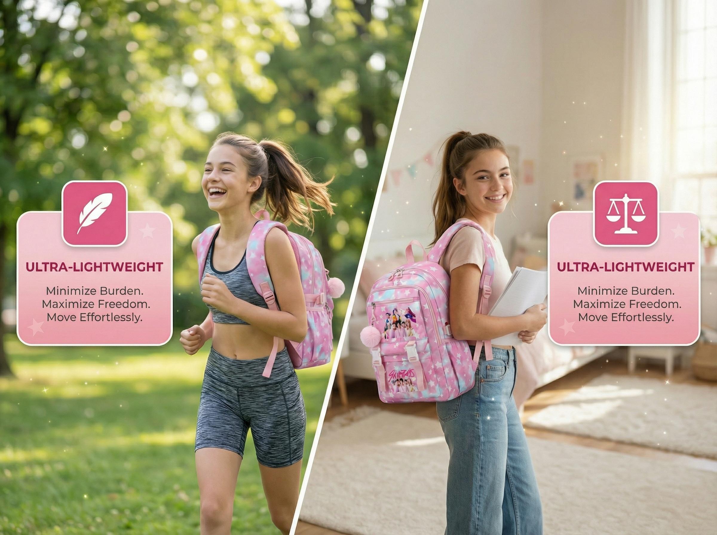 [Valentine's Day] A solid-color women's backpack with a star-shaped zipper closure.Stylish and versatile, perfect for casual wear, suitable for school, campus life, commuting to work, travel, and other occasions.