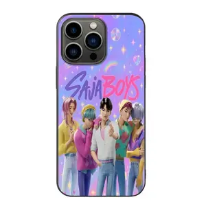 SAJA BOYS Dreamy Pastel Group Phone Case Slim Liquid Silicone iPhone Cover for iPhone 11-16 Pro Max K-pop Fan Gift