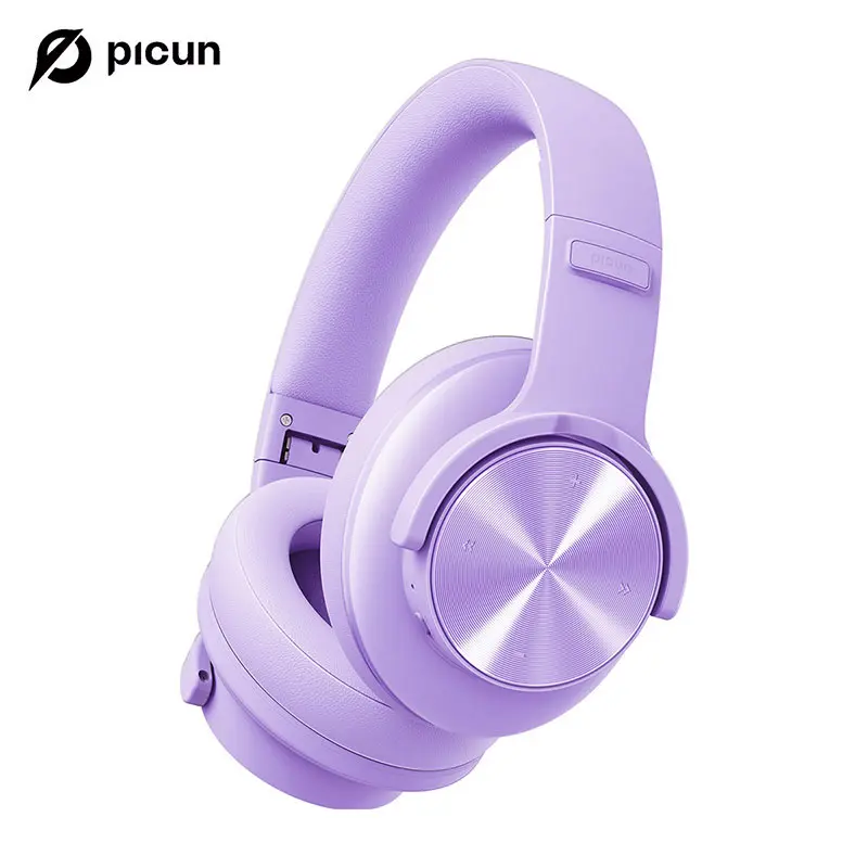 Picun B8 Foldable Over-Ear Wireless Headphones with Button Control, 3 EQ Modes, Low Latency, Hands-Free Calls, Adjustable Stereo Audio, USB Charging, Manufacturer Warranty - Black for Cellphone, PC (Travel, Office Use) [DealsForYouDays], Audios, School ti