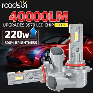 2pcs LED Headlights H1 H4 H7 H11 9005/HB3 9006/HB4 LED High Beam Low Beam, Fog Lamp 6000K White Bulbs 3570 CSP Chip 800% Brightness Plug&Play