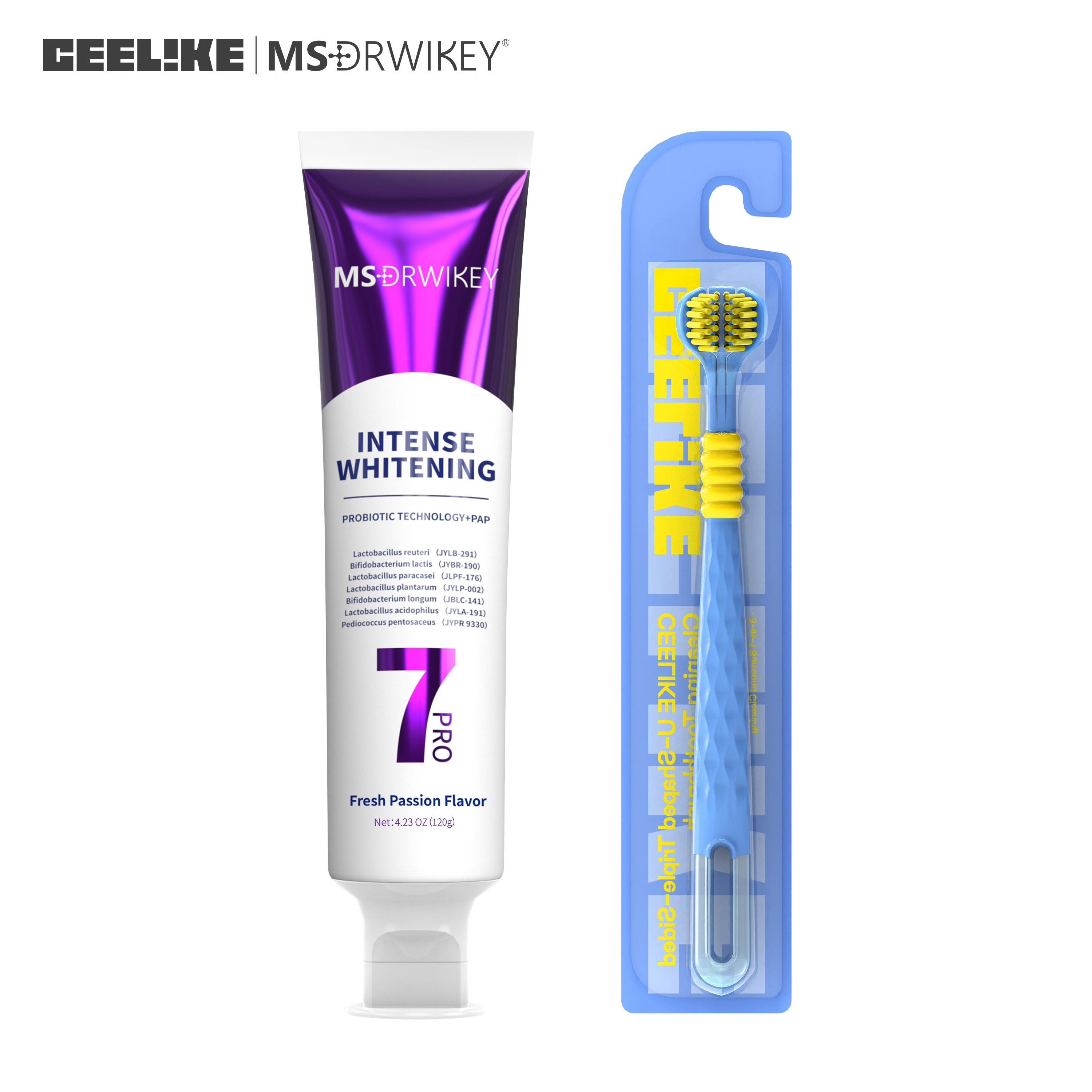 CEELIKE 3-Sided Toothbrush + Toothpaste Set – 360° All-Around Cleaning, Gentle Care, Ideal for Daily Oral Care, Travel-Friendly Design, Available in Multiple Combinations.