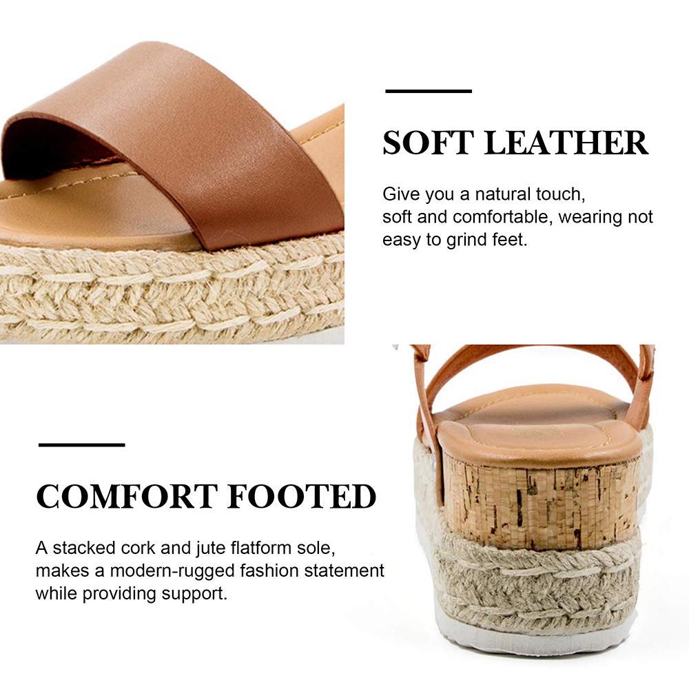 Athlefit Women's Espadrilles Sandals Ankle Strap Buckle Wedge Sandal Open Toe Studded Platform Sandals Casual Shoes Walking Shoes Flatform Footwear