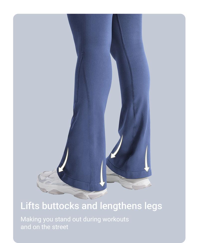 YEOREO Mini Flare Leggings Womens Workout Butt Lifting Legging Hidden Scrunch Seamless Impact Lilliean Yoga Pants