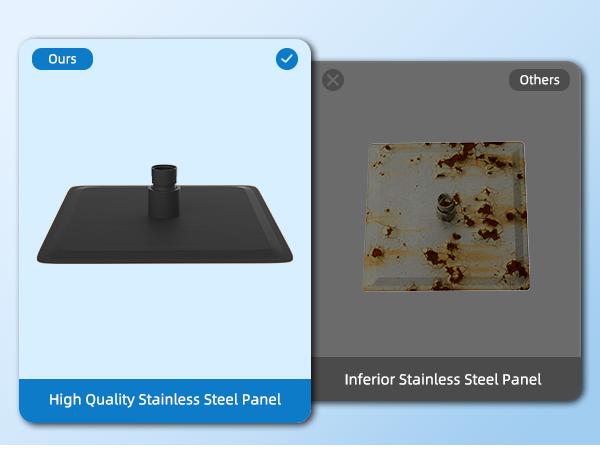 Hibbent Dual Filter All Metal 10"Rainfall Showerhead Combo, High Pressure Shower Head with 10-Spray Mode Handheld, 4-way Diverter with Pause Mode, 71'' Shower Hose & Holder, Oil Rubbed Bronze