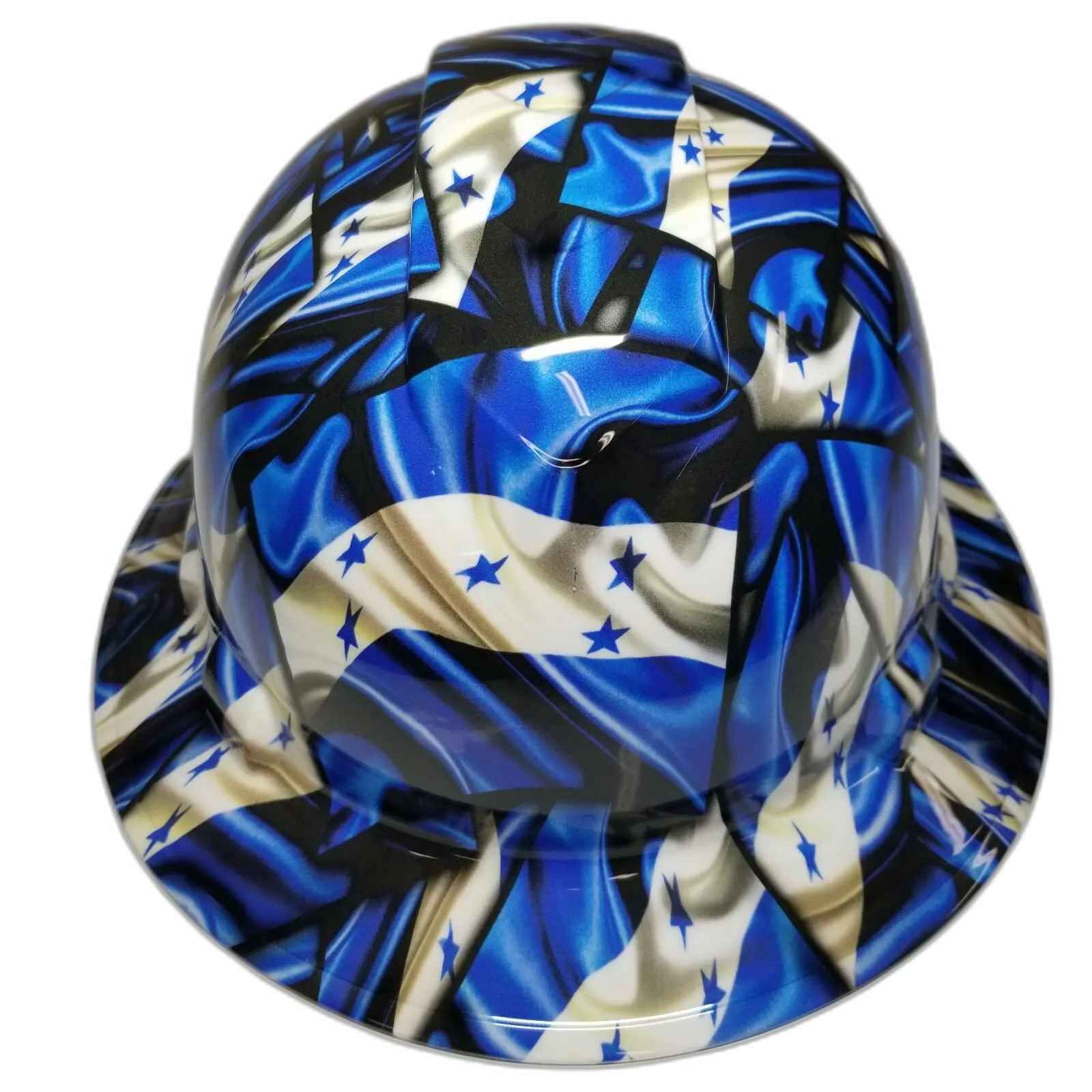 Honduras Flag Five Stars - Custom Hydro Dipped Full Brim Hard Hat
