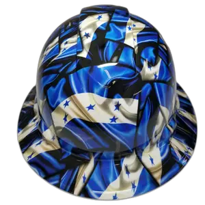 Honduras Flag Five Stars - Custom Hydro Dipped Full Brim Hard Hat