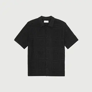 Les Deux Hector Pointelle SS Shirt - 'Black'