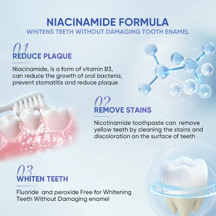 Niacinamide Whitening Toothpaste, Utogru Teeth Radiant Whitening Toothpaste - Enamel Care, Repair and Protect Teeth, Fresh Breath