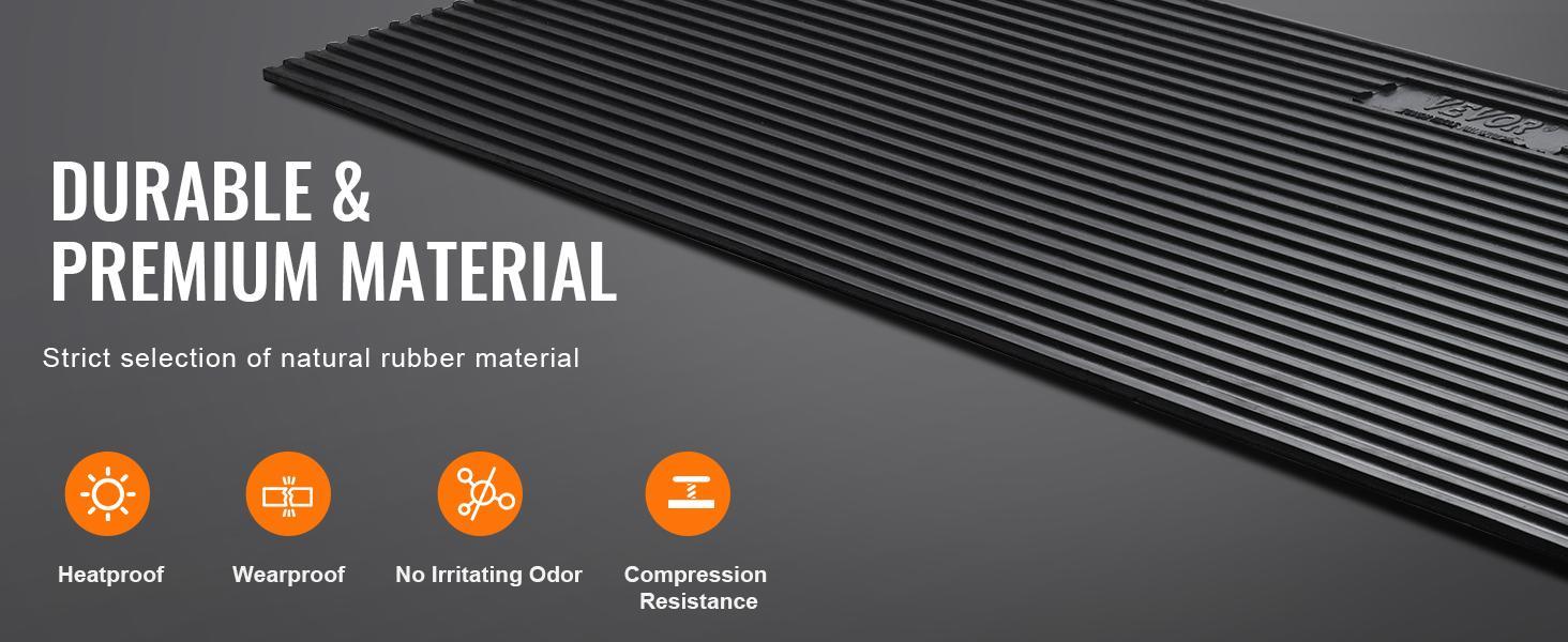 VEVOR 1.2" Rise Cuttable Threshold Ramp for Sweeping Robot, 35.4" Wide Natural Rubber Wheelchair Ramp, Non-Slip Solid Rubber Ramp with Double-Sided Tape for Doorways, Driveways, Bathroom, Smooth Tile VEVOR 1.2" Rise Cuttable Threshold Ramp for Sweeping Robot, 35.4" Wide Natural Rubber Wheelchair Ramp, Non-Slip Solid Rubber Ramp with Double-Sided Tape for Doorways, Driveways, Bathroom, Smooth Tile