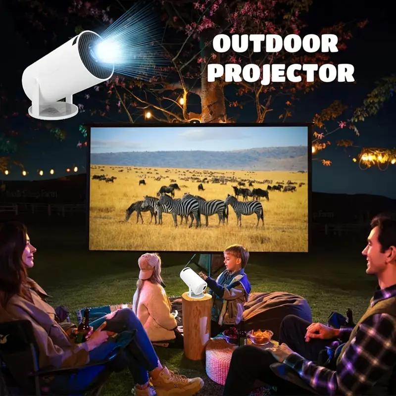 Portable Projector 2.4/5G WiFi 360° HD LED 200 InchScreen Built-in Speaker Multifunctional Projector forHome Cinema and Outdoor Use