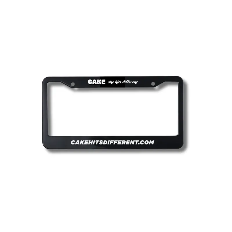 Cake License Plate Frame