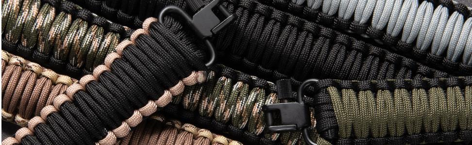 【New Arrivel】Nylon 2 Point Sling Strap 550 Paracord Sling with Tri-Lock Swivel For Outdoors - Multiple Colors