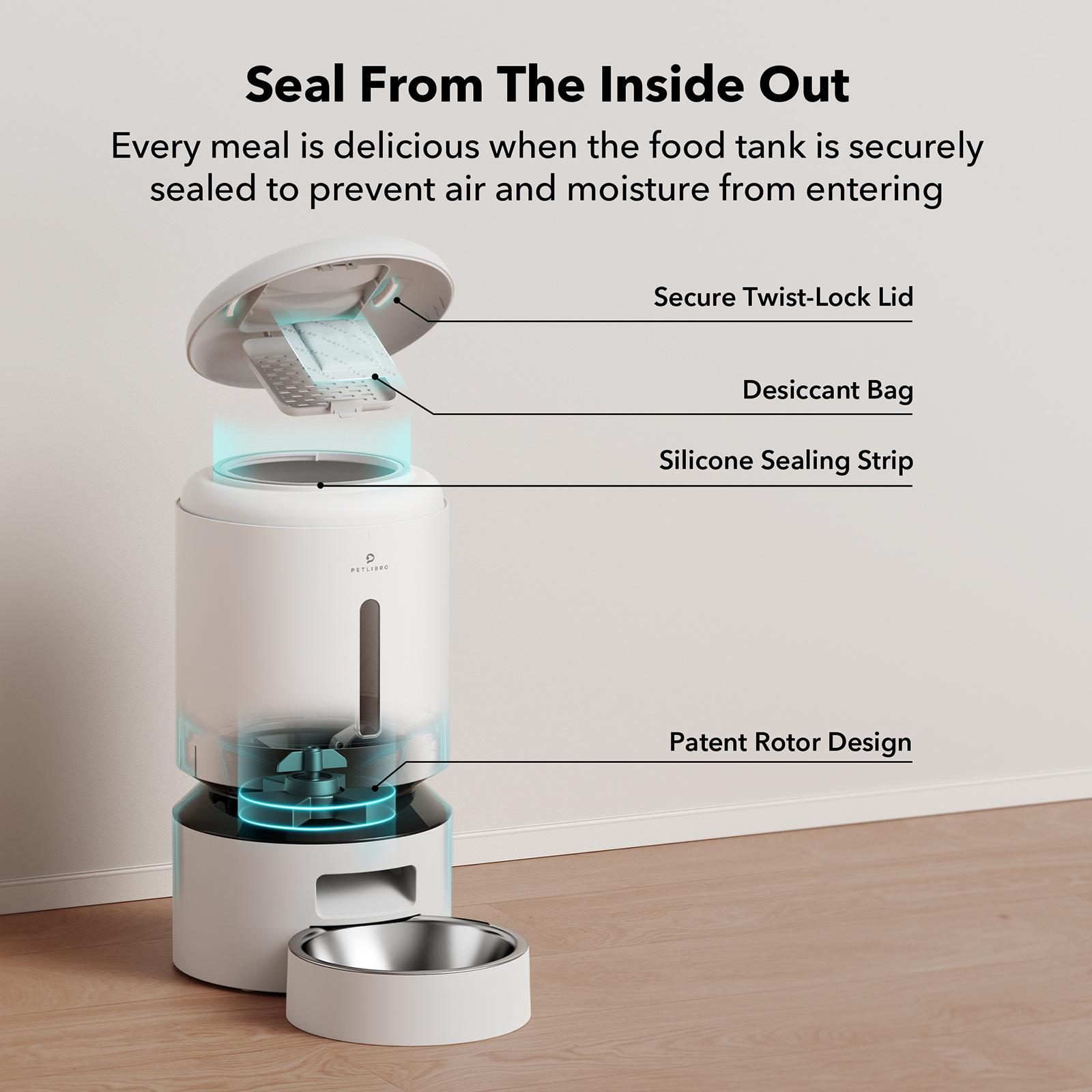 PETLIBRO Automatic Cat Feeder with Alexa,5G WiFi Automatic Pet Feeder with Freshness Preservation, 5L Timed Cat Feeder with Low Food Sensor, pet supplies