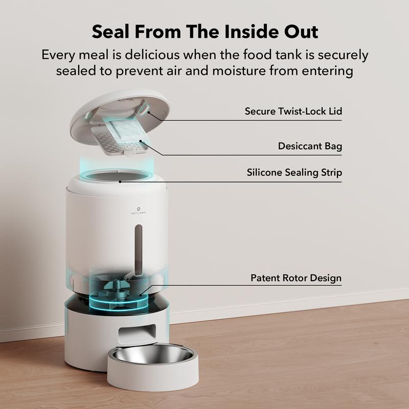 PETLIBRO Automatic Cat Feeder with Alexa,5G WiFi Automatic Pet Feeder with Freshness Preservation, 5L Timed Cat Feeder with Low Food Sensor, pet supplies