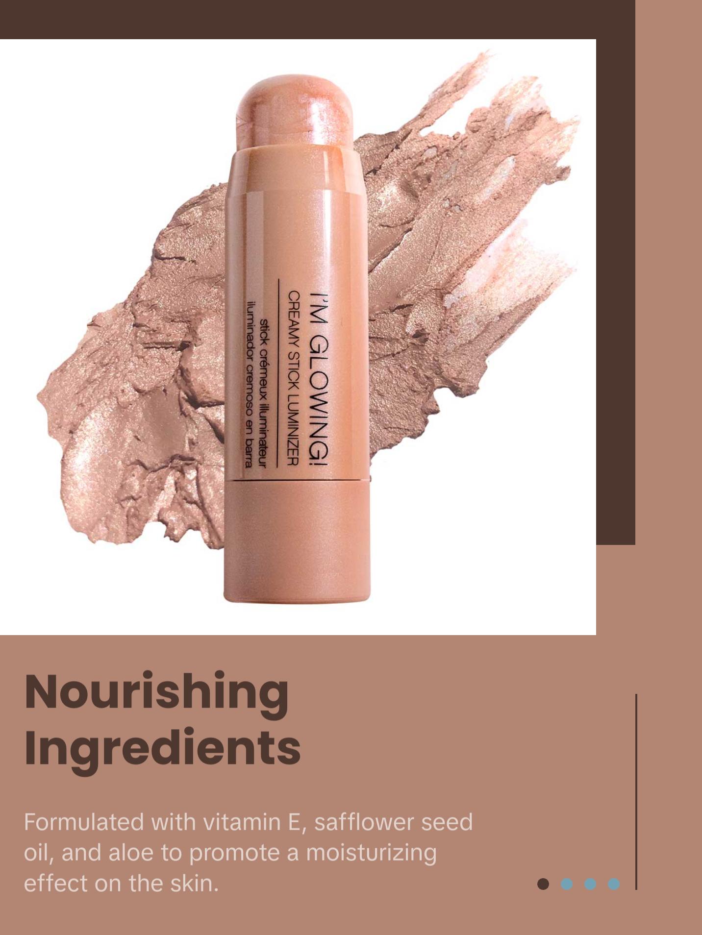 Palladio I'm Glowing Creamy Stick Luminizer, Dewy Highlighter Stick Makeup, Highlighter Makeup Stick for Face and Body, Radiant & Shimmer Glow, Buildable Color for All Day