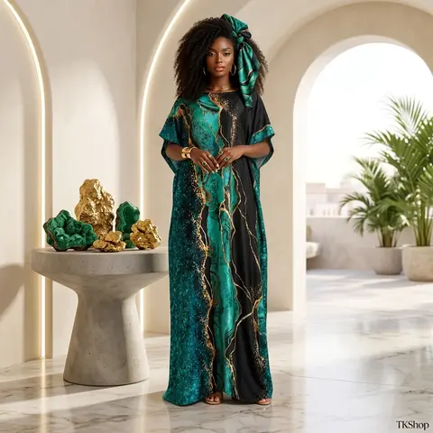 【MOOMOO】Women's Elegant Polyester Floral Print Moo Moo & Scarf Set - Lightweight Boho Cape Shawl Dress with Slit Edges, Ankle Slits, Breathable Fabric, Outdoor Beach Vacation Outfit, All-Seasons Wear, Swimwear Pairing 017