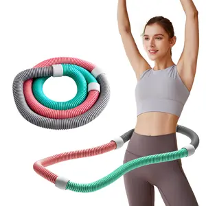 Weighted Fitness Hoop 3.3lbs | Foldable Smart Hula Hoop for Women  | Waist-Friendly Soft Spring Design for Weight Loss | Portable Home & Travel Exercise Equipment