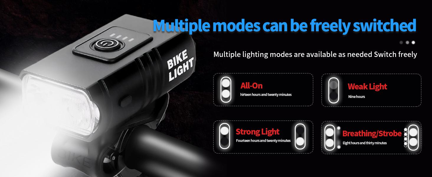 DIBMS Bike Light, High Lumens Super Bright Bicycle Lite, 6+4 Modes USB Rechargeable Bike Headlight & Taillight Set, Waterproof Safety Bike Front & Rearlight for Road, Mountain, Night