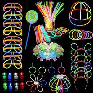 432 Pcs Glow Sticks Bulk Party Supplies - Glow in the Dark Neon Party Favors with Light Up Glasses, Headbands, Earrings, Flowers, Balls, Lollipop, Stars, LED Finger Lights for Birthday, Halloween, Concert, Wedding