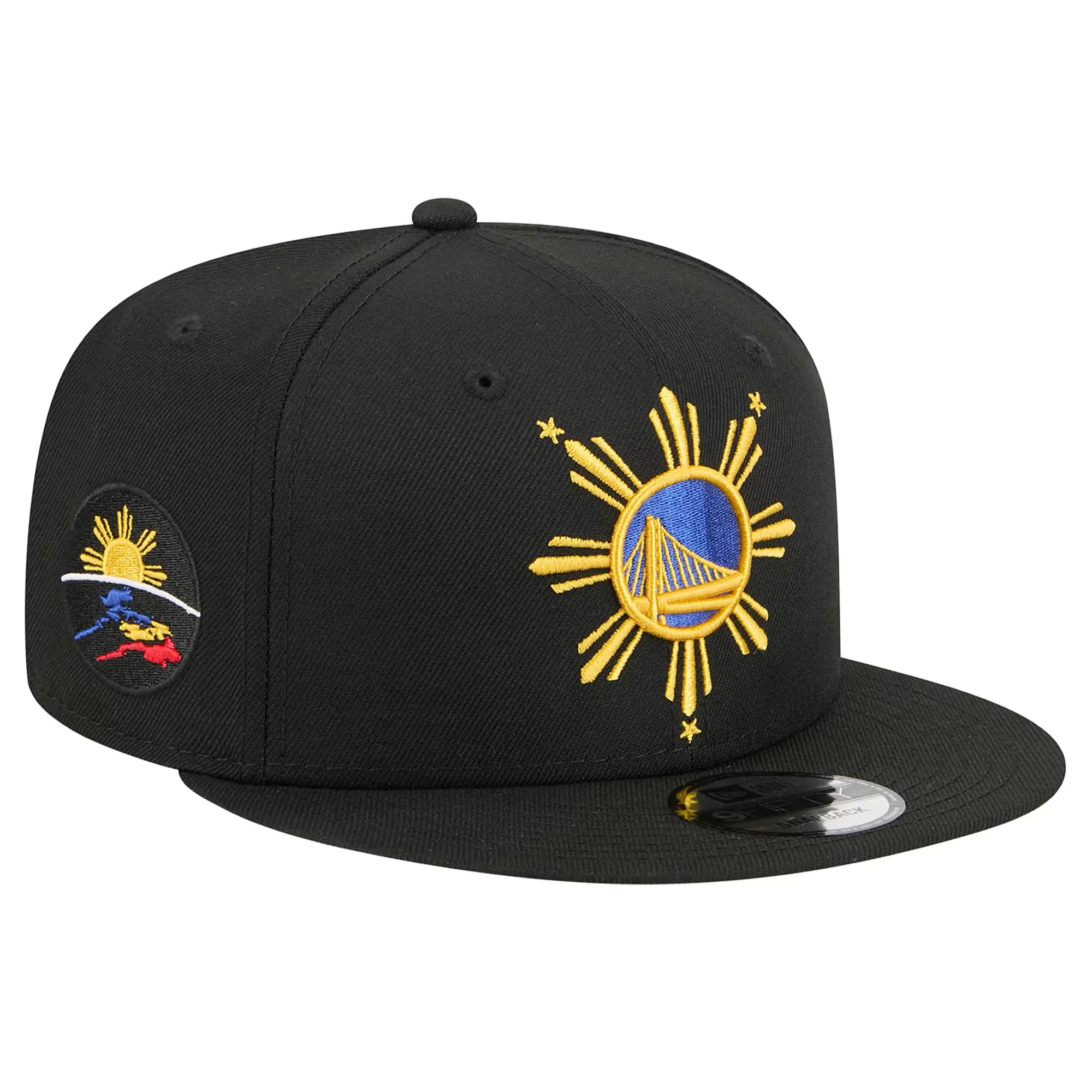 Men's New Era Black Golden State Warriors Filipino Heritage Flag 9FIFTY Snapback Hat