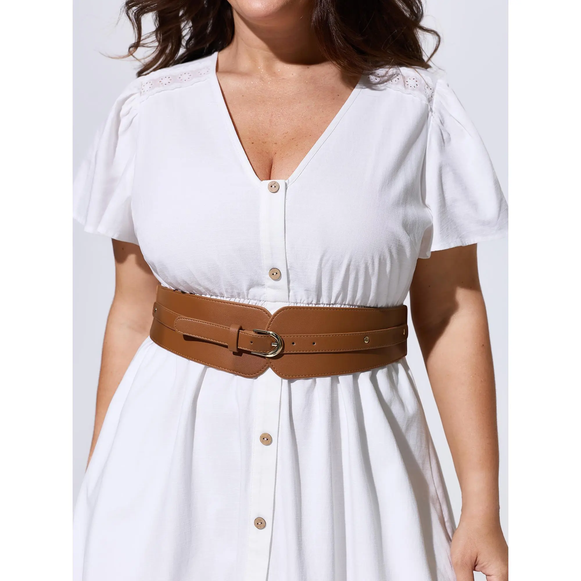 BloomChic Plus Size Wide Panel Belt, Stretch Fabric with Elastic Waistband for Casual Wear, M-6X Sizes, Female, Sizes M-6X,clothes for back to school,first day of school outfits