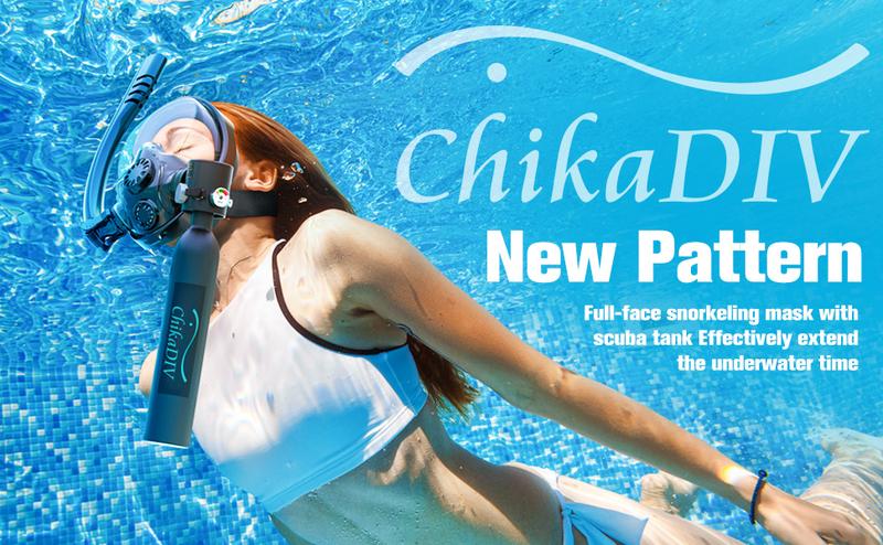 Mini scuba tank with Sub mask, 0.5L Diving Tank with Full face Mask Underwater Breath System Lung Tank DOT Certified Pony Bottle for Snorkeling,Suitable for various scenarios such as beach snorkeling and pool parties.