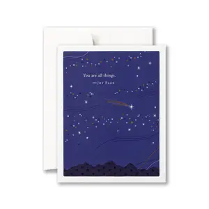 You Are All Things Shooting Star Birthday Card