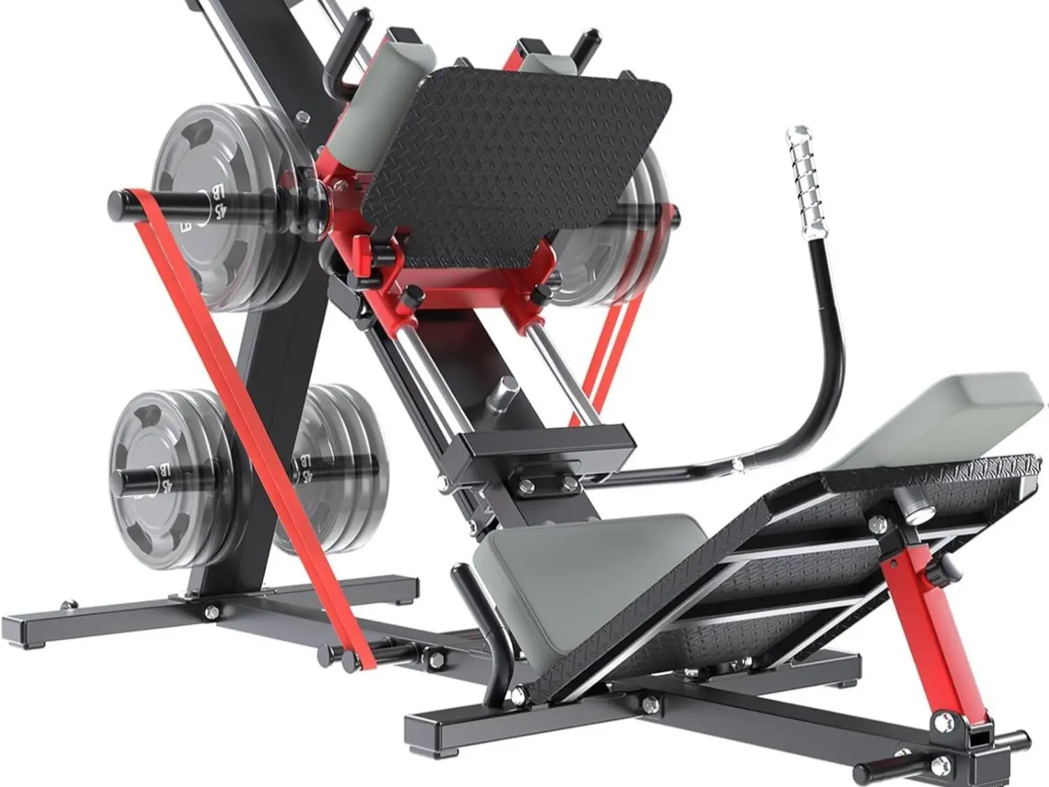 [Fitness Series] Aecojoy Hack Squat Leg Press Machine for Home Gym, 2 in 1 Adjustable Leg Exercise Workout Machine with Linear Bearing, Lower Body Workout Equipment with Weight Storage for Home