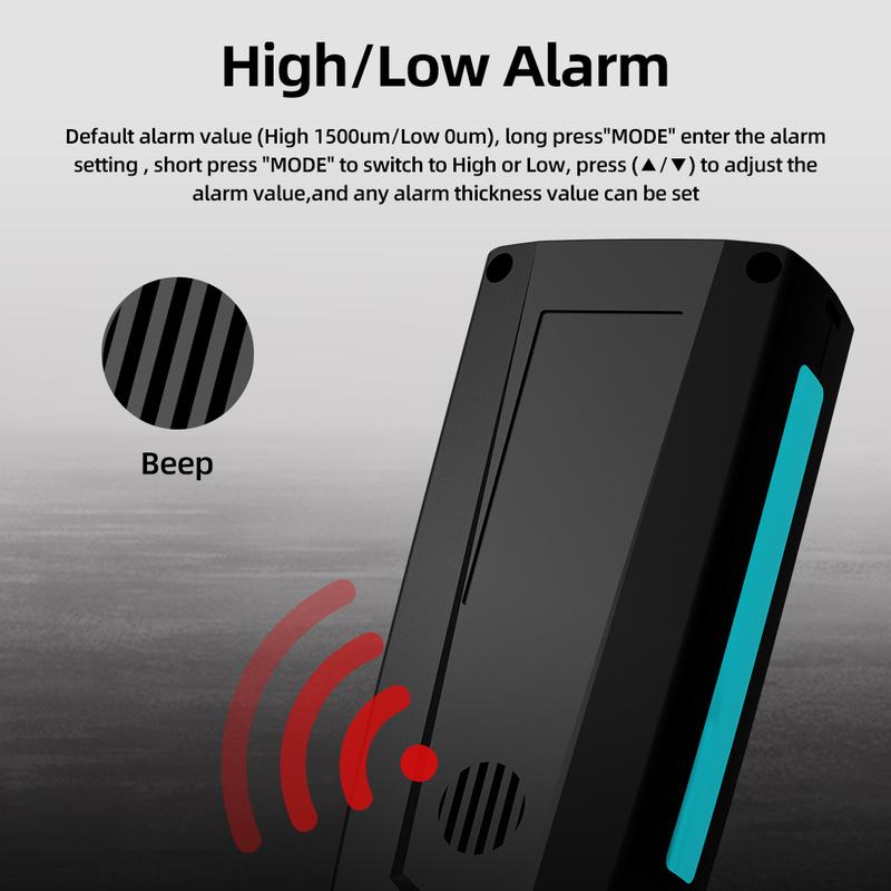 Mileseey MC998 Thickness Gauge Automotive Paint Coating Thickness Detector Auto Repair Tool 0-1500um Iron and NFe Probe Kit