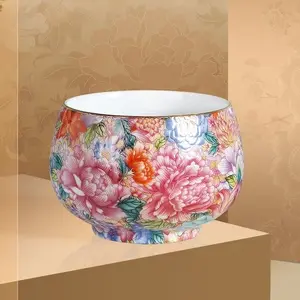 B84.New Enamel Glaze Master Cup, Large Capacity Personal Tea Cup, Premium Kung Fu Tea Ware