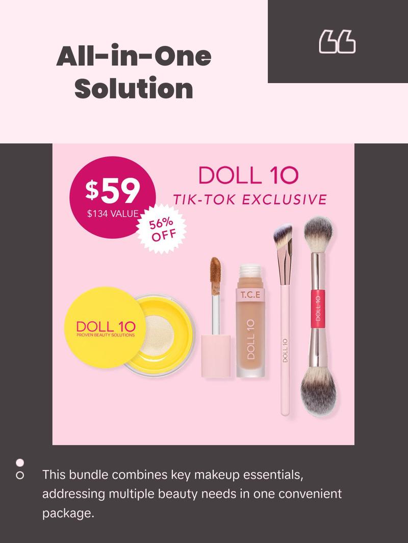 Cover & Blur Bundle - TCE Concealer and Brush, Talc-Free Yellow Powder and Brush Makeup Kit Set