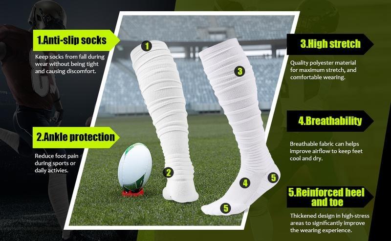 2 pairs of non-slip cotton soccer socks, men's and women's sports socks, extra long knee-high soccer socks This is a perfect Valentine's Day gift for your man.