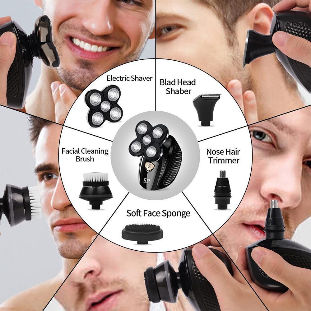 5 in1 Head Shavers for Bald Men,Rotary Electric Shaver Rechargeable Bald Head Hair Beard Trimmer Razor,5D Electric Razor 5 in1 Head Shavers for Bald Men,Rotary Electric Shaver Rechargeable Bald Head Hair Beard Trimmer Razor,5D Electric Razor