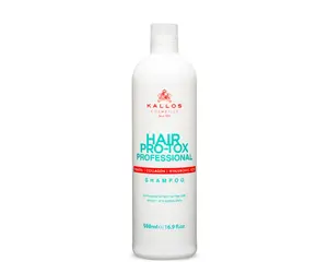 Keratin Collagen Hyaluronic Acid Shampoo - Kallos Pro-Tox - Professional Salon Grade - Dry Damaged Fine Hair - Coconut Oil
