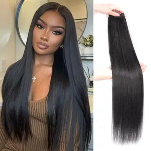 Straight Hair - Natural Hair Color, Straight Cut, Lightweight and Versatile Hair Type 26lnch 150g±5g/pcs Imported high-temperatur fiber synthetic hair