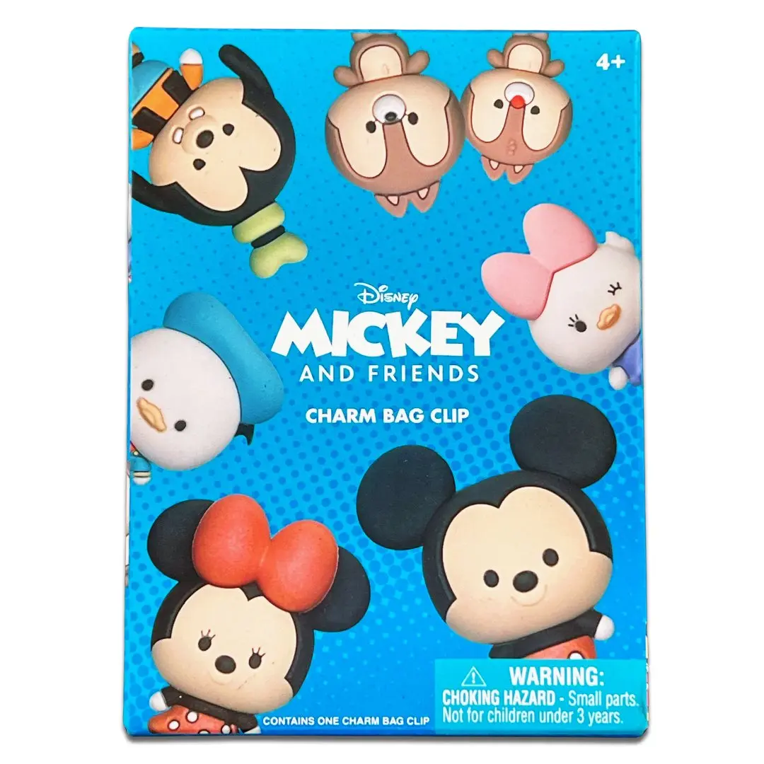 Mickey & Friends 3D Foam Charm Bag Clip Blind Bag, Random Surprise Collectible Accessory, Blindbags Surprise Set, Approx. 2" Tall, Random Surprise Set