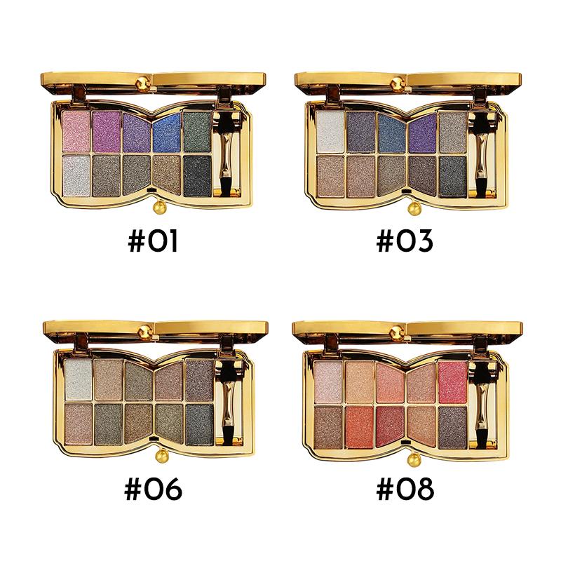 BUY Eyes Shadow Palette GET Makeup Brushes Set FREE Multi Colors Glitter Shimmer Eyes Shadow Pallet - Gold Compact Makeup Palette for Eye Shadows