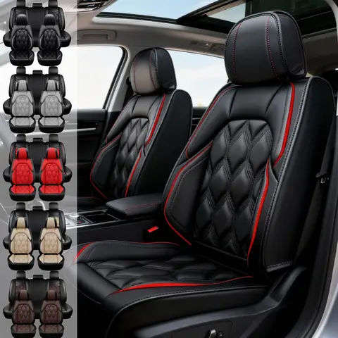 Custom Fit For Ford F-150 Seat Covers 2009-2025, Nappa Leather Seat Protectors Truck Pickup Waterproof Automotive Vehicle Cushion Cover Fit For 2009 to 2025 2026 Ford F150 and 2017 to 2025 Ford F250 F350 F450