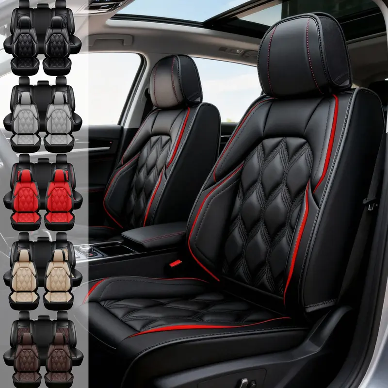 Custom Fit For Ford F-150 Seat Covers 2009-2025, Nappa Leather Seat Protectors Truck Pickup Waterproof Automotive Vehicle Cushion Cover Fit For 2009 to 2025 2026 Ford F150 and 2017 to 2025 Ford F250 F350 F450
